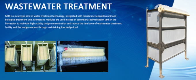مفاعل بيولوجي غشاء PTFE / PVDF لإعادة استخدام مياه الصرف الصحي 0